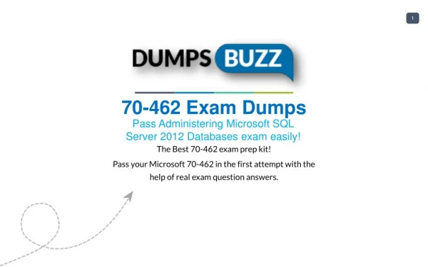 70-462 Test prep with real Microsoft 70-462 test questions answers and VCE