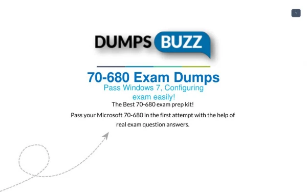 The best way to Pass 70-680 Exam with VCE new questions