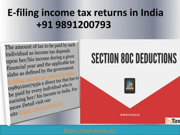 Guide to E-filing income tax returns in India 09891200793