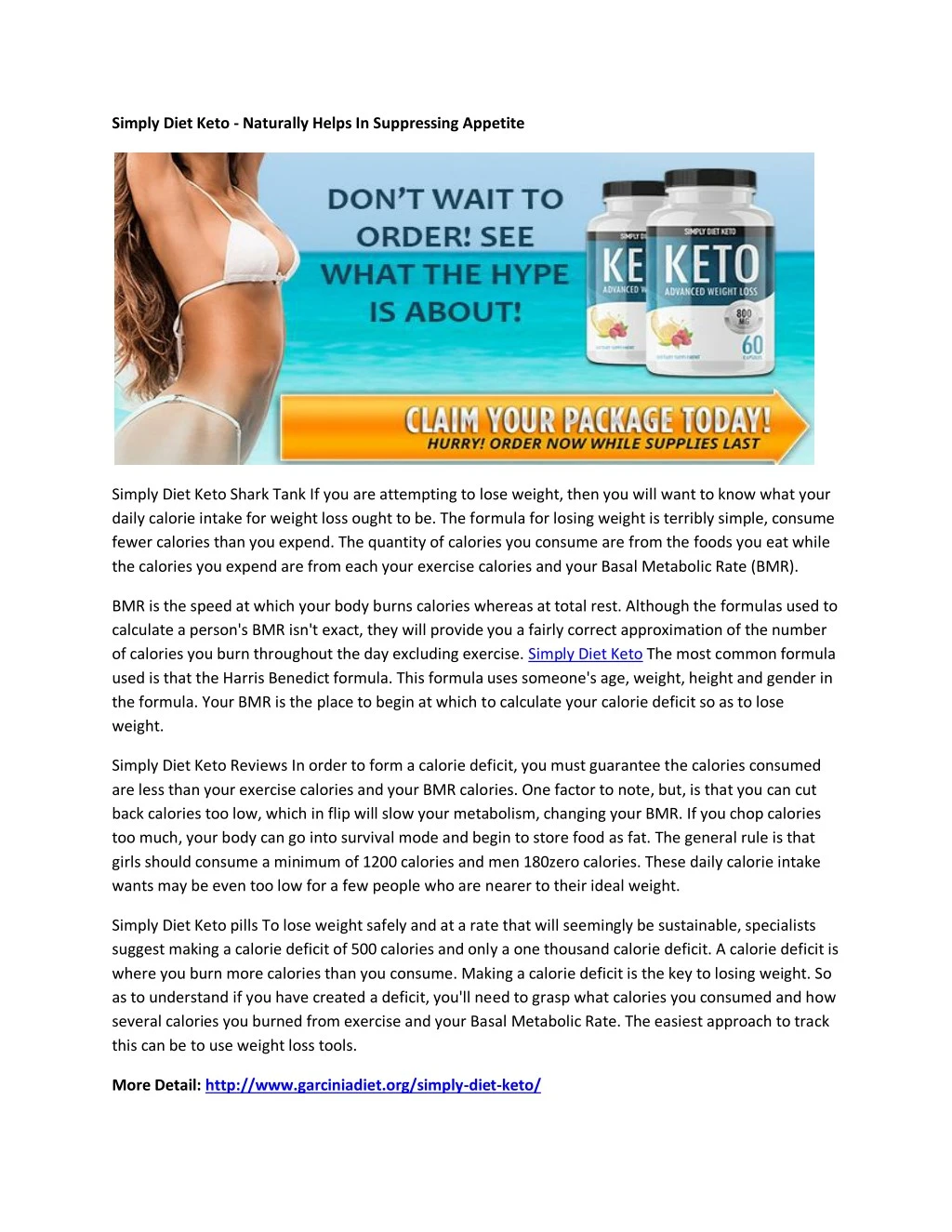 simply diet keto naturally helps in suppressing