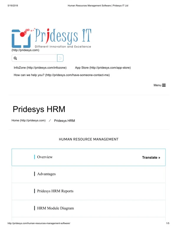 Human Resources Management Software | Pridesys IT Ltd