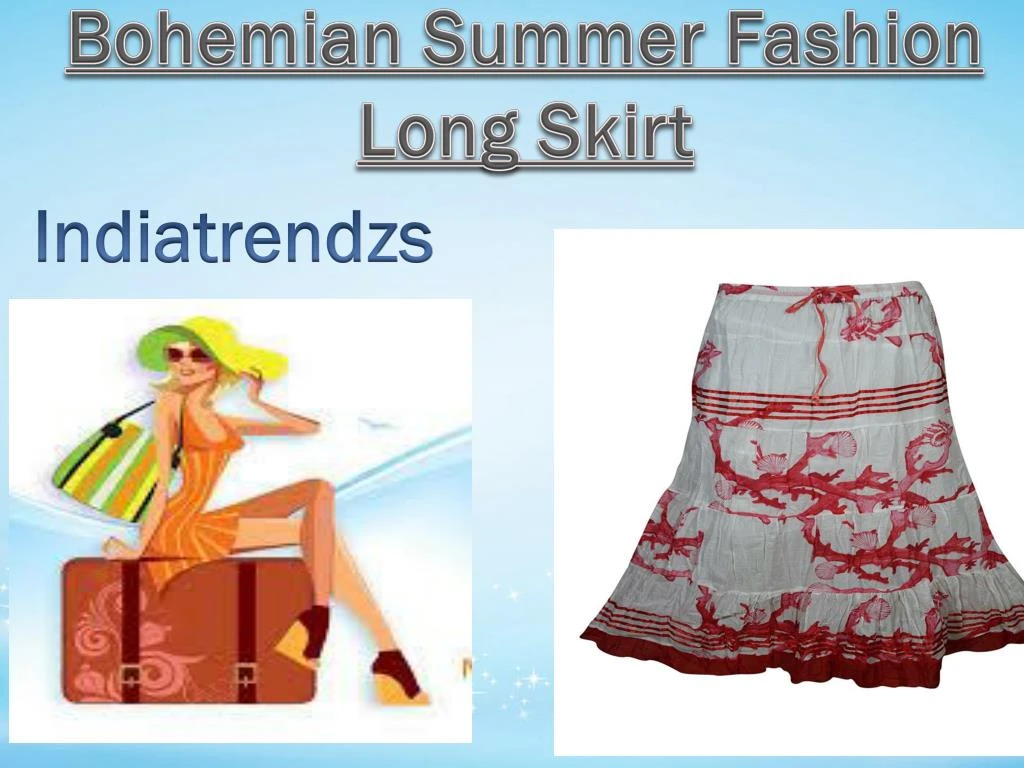 bohemian summer fashion long skirt