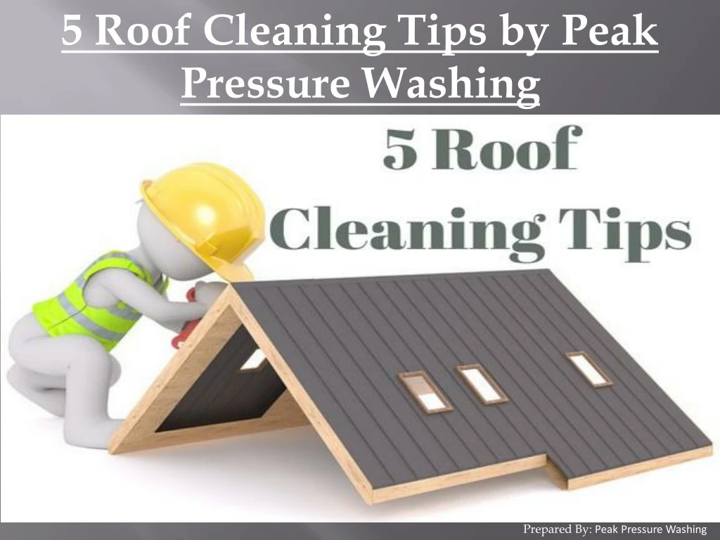 5 roof cleaning tips by peak pressure washing