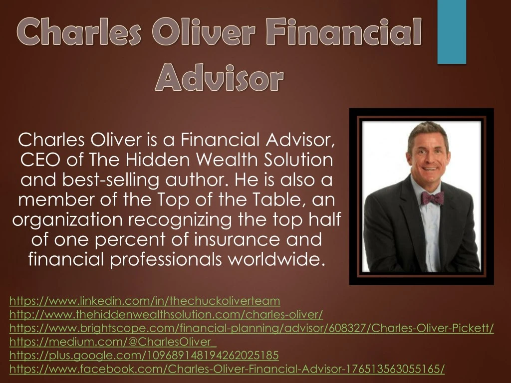 charles oliver is a financial advisor