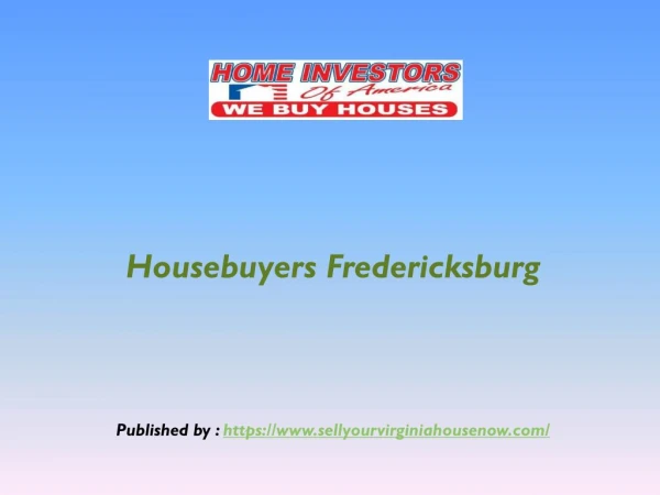 Housebuyers Fredericksburg