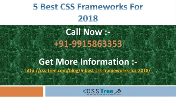 5 best css frameworks for 2018