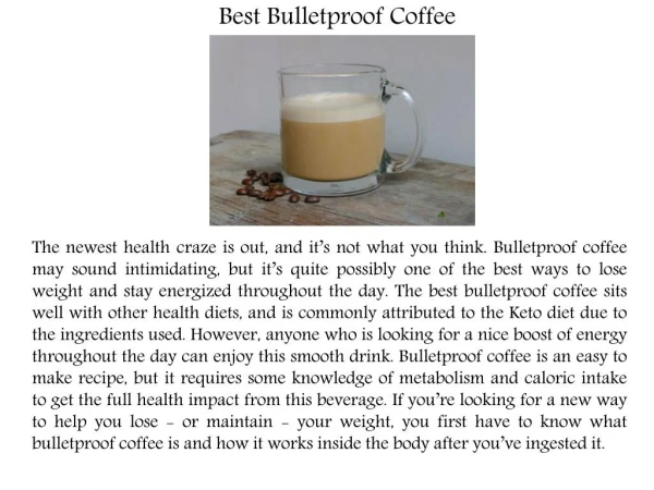 Best Bulletproof Coffee
