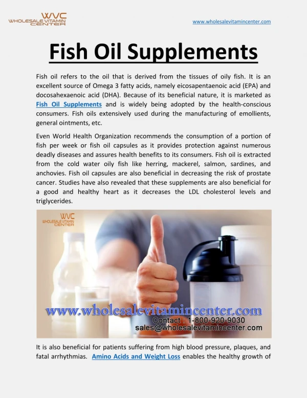 Fish Oil Supplements