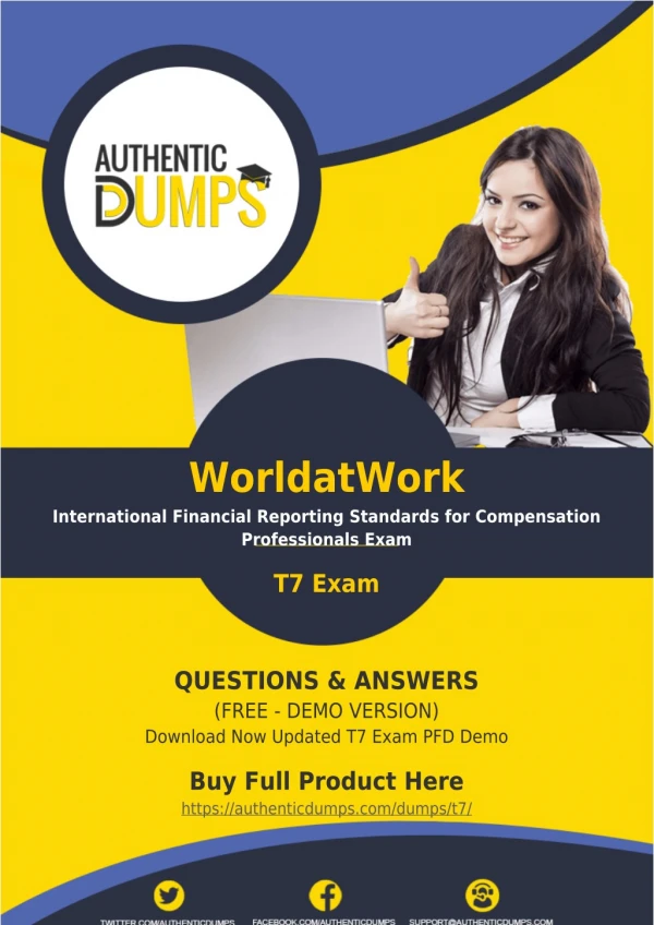 T7 Exam Questions - Pass with Valid WorldatWork T7 Exam Dumps PDF