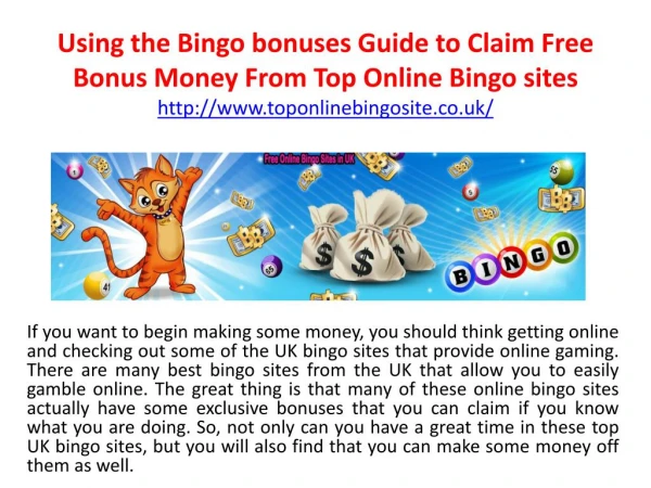 Using the Bingo bonuses Guide to Claim Free Bonus Money From Top Online Bingo sites