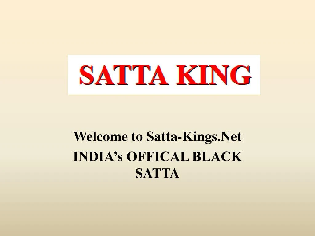 welcome to satta kings net india s offical black satta