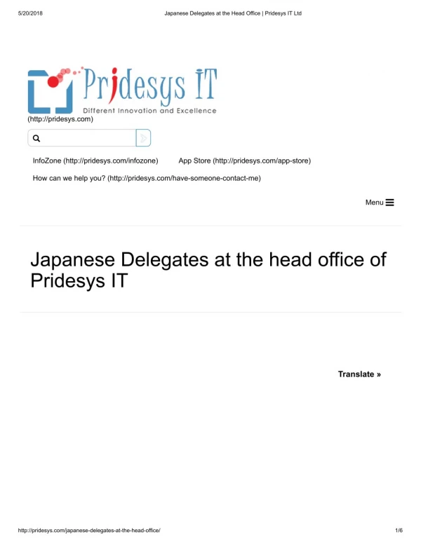 Japanese Delegates at the Head Office | Pridesys IT Ltd