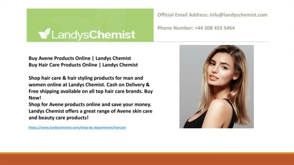 Buy Hair Care Products Online | Landys Chemist