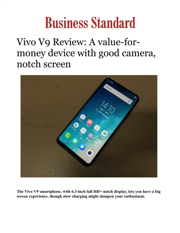 Vivo V9 Review: A value-for-money device with good camera, notch screen