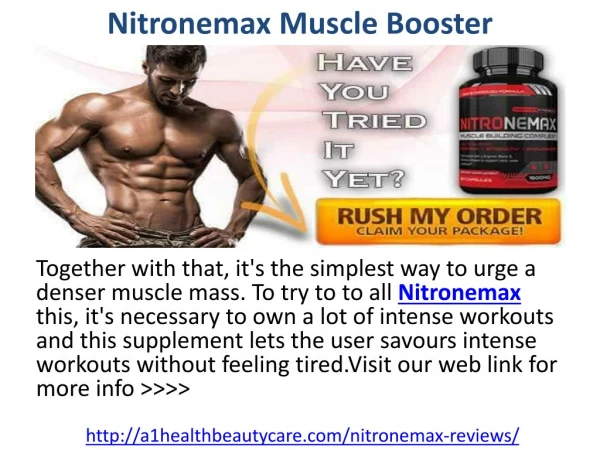 Nitronemax Muscle Booster Really Works