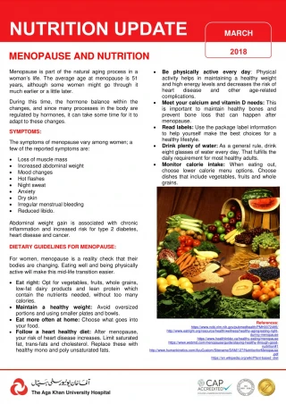 Menopause And Nutrition - slide 1