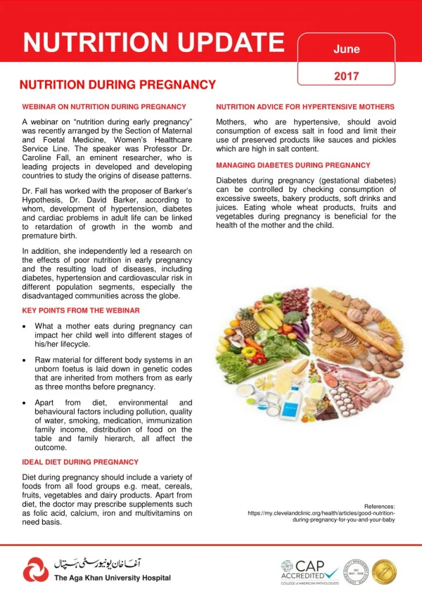 Nutrition During Pregnancy - flyer