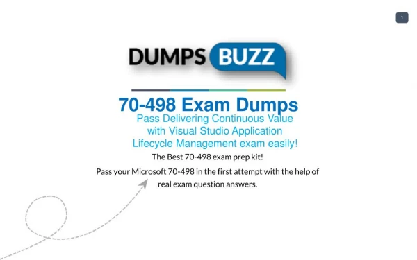 Latest and Valid 70-498 Braindumps - Pass 70-498 exam with New sample questions