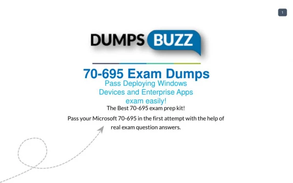 Microsoft 70-695 Braindumps - 100% success Promise on 70-695 Test