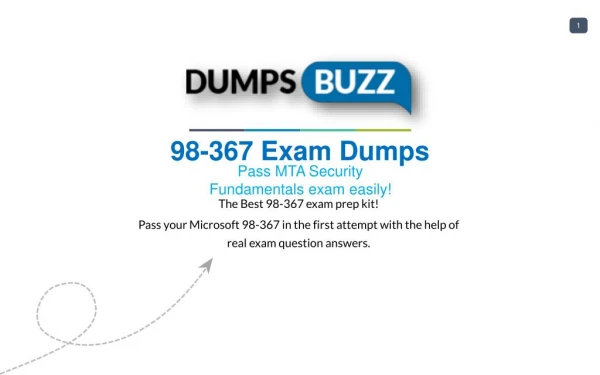 Microsoft 98-367 Dumps Download 98-367 practice exam questions for Successfully Studying