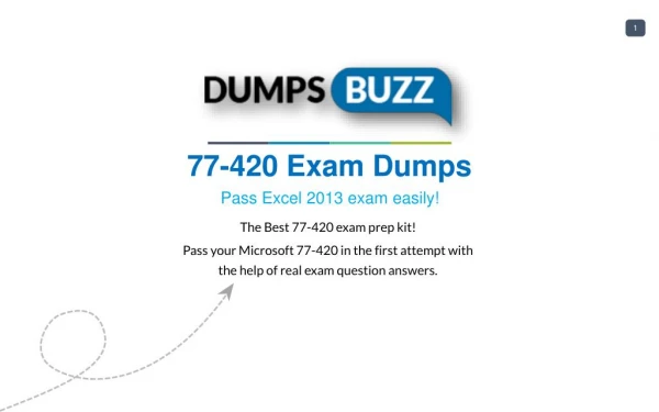 Valid 77-420 Braindumps with 77-420 Practice Test sample questions