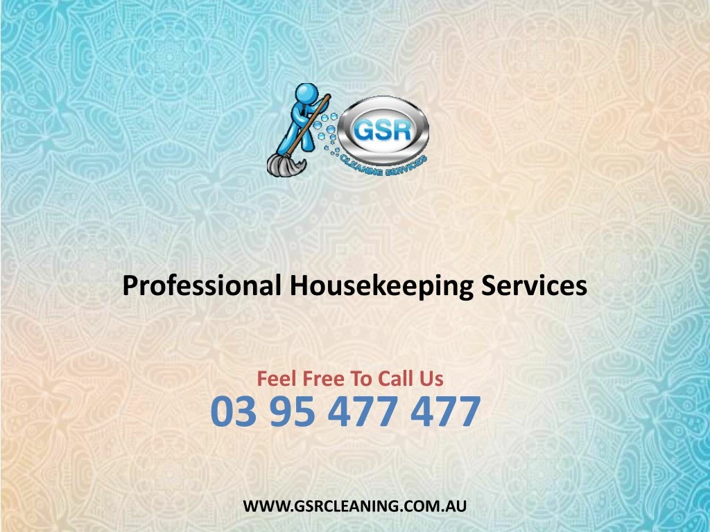 professional housekeeping services