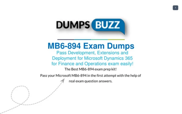 MB6-894 Exam .pdf VCE Practice Test - Get Promptly