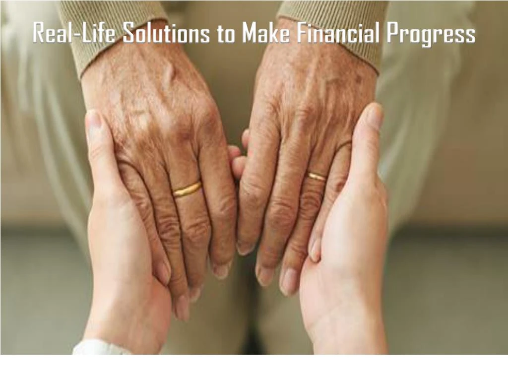 real life solutions to make financial progress