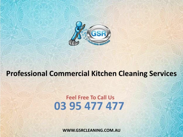 Professional Commercial Kitchen Cleaning Services