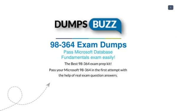 Buy 98-364 VCE Question PDF Test Dumps For Immediate Success