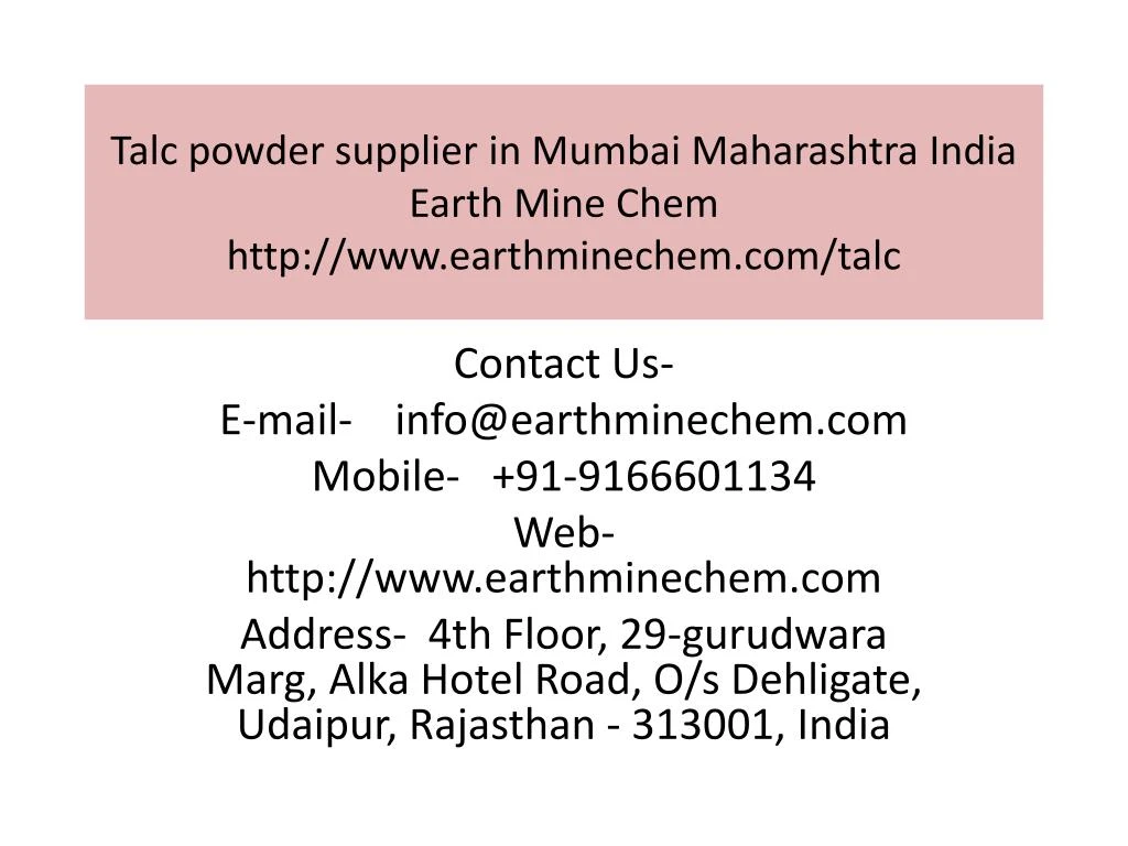 talc powder supplier in mumbai maharashtra india earth mine chem http www earthminechem com talc