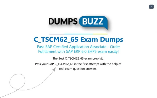 Valid C_TSCM62_65 Braindumps - Pass SAP C_TSCM62_65 Test in 1st attempt