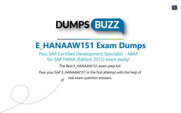 New E_HANAAW151 VCE exam questions with Free Updates