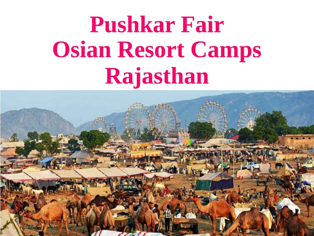 pushkar fair osian resort camps rajasthan