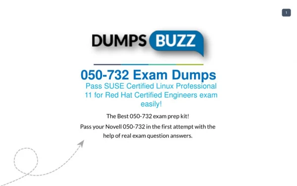 Purchase Latest 050-732 exam sample questions VCE with PDF