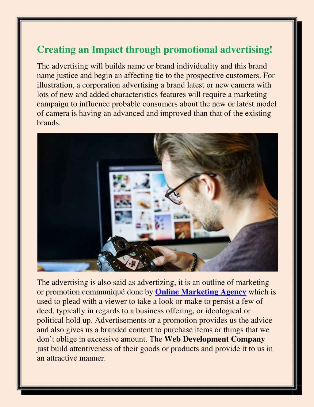 creating an impact through promotional advertising