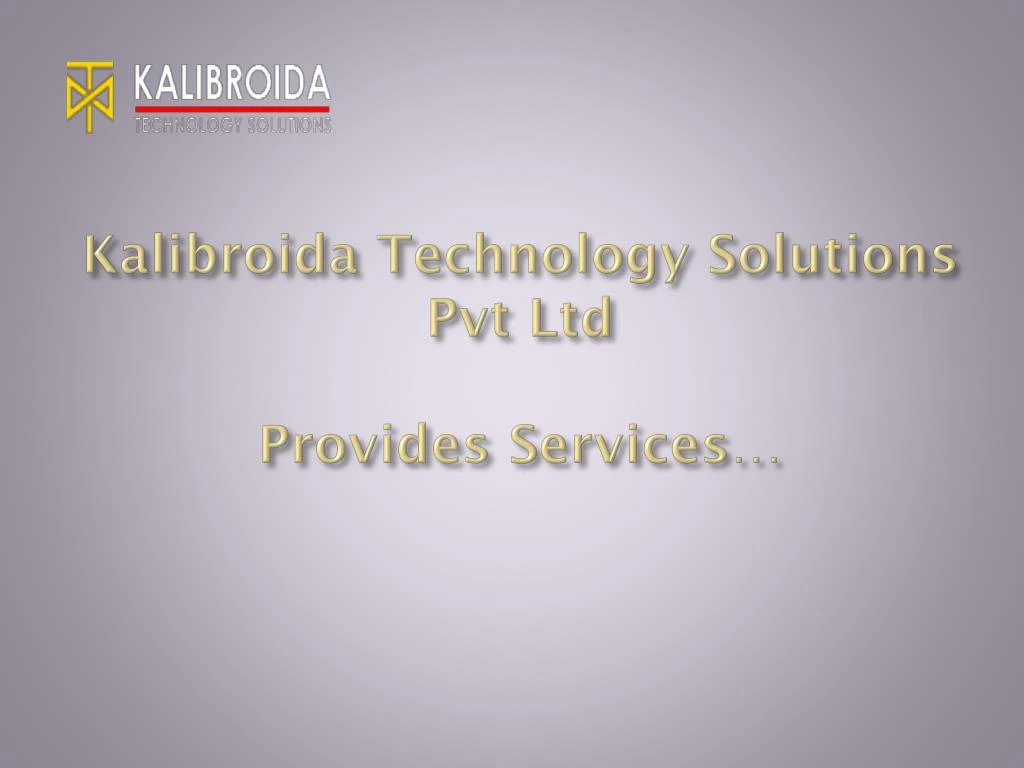 kalibroida technology solutions pvt ltd provides services