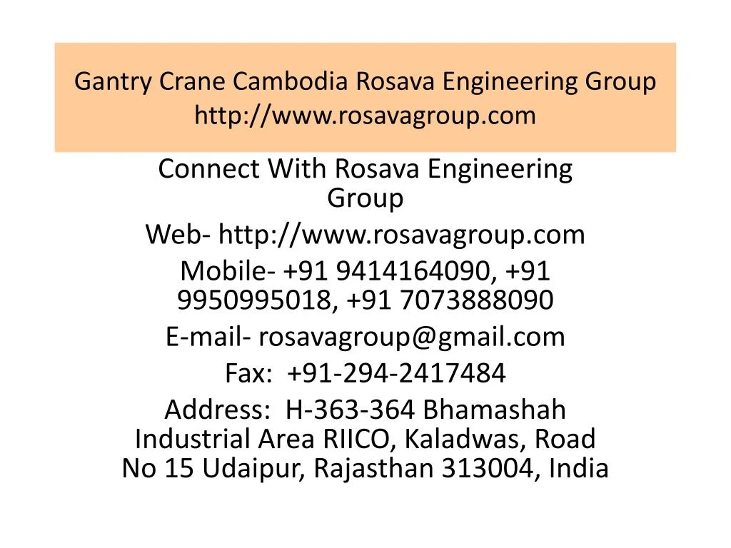 gantry crane cambodia rosava engineering group http www rosavagroup com