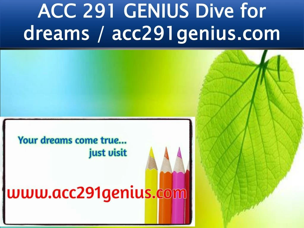acc 291 genius dive for dreams acc291genius com