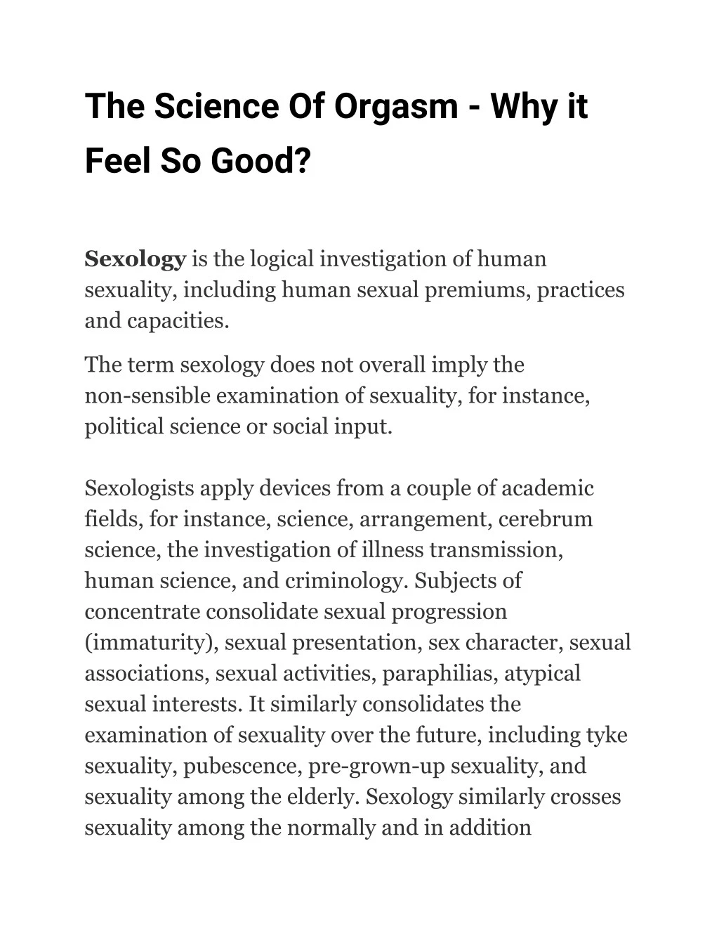 the science of orgasm why it feel so good