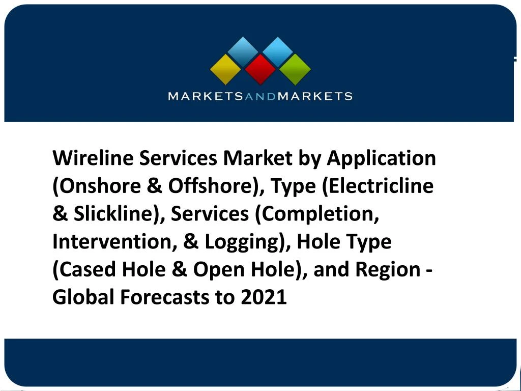 wireline services market by application onshore