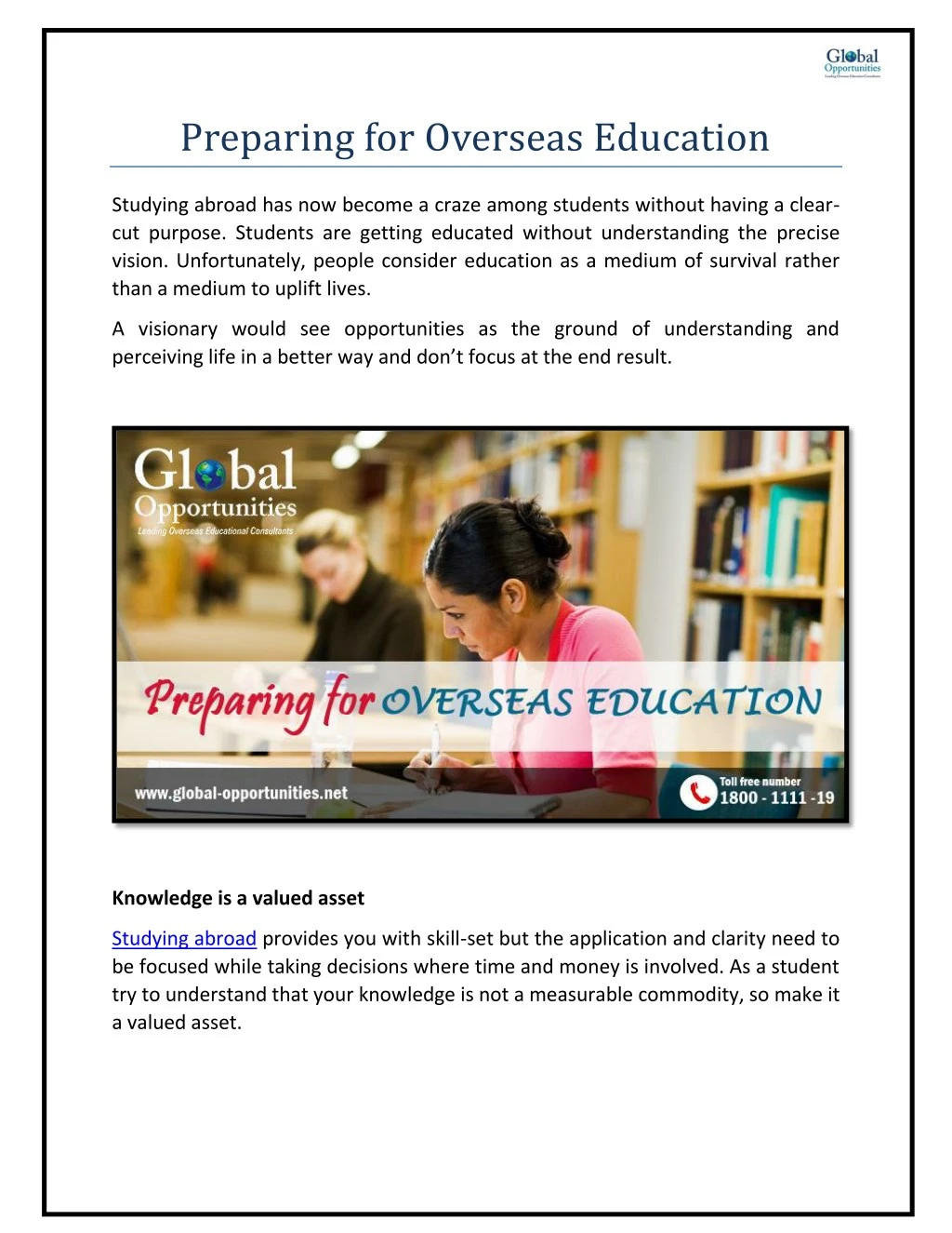 preparing for overseas education