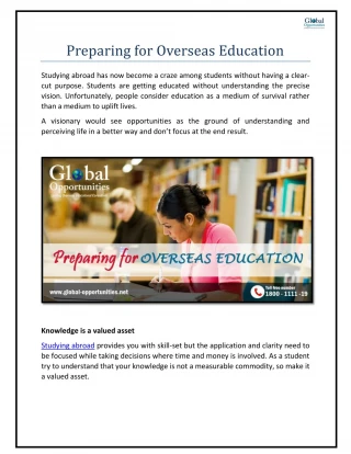 Preparing for Overseas Education - slide 1