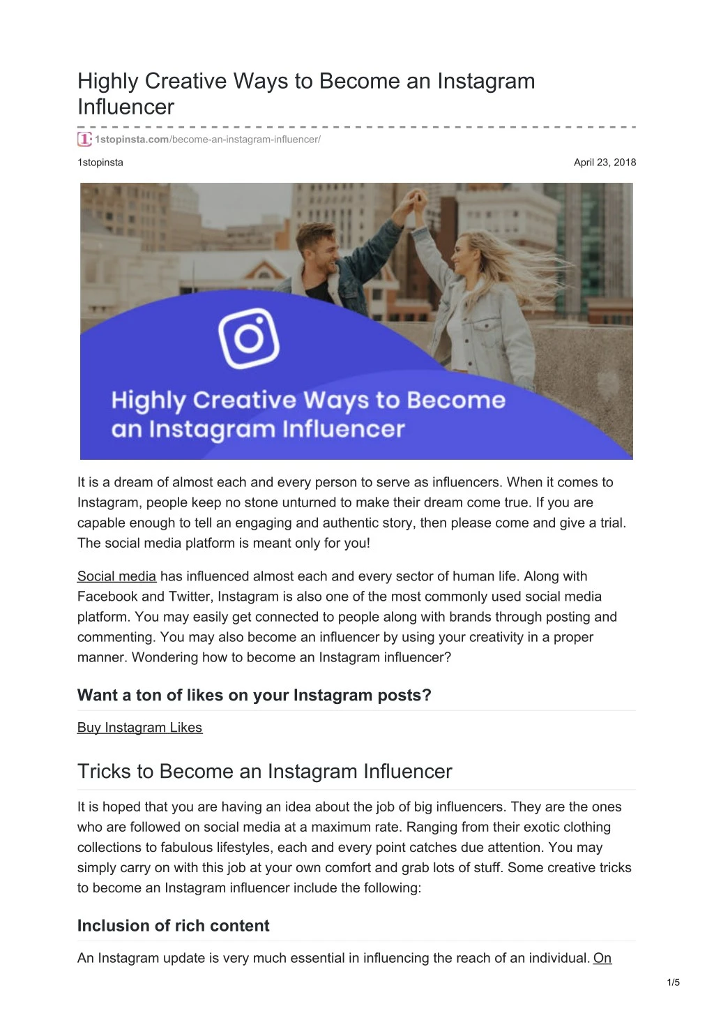 highly creative ways to become an instagram
