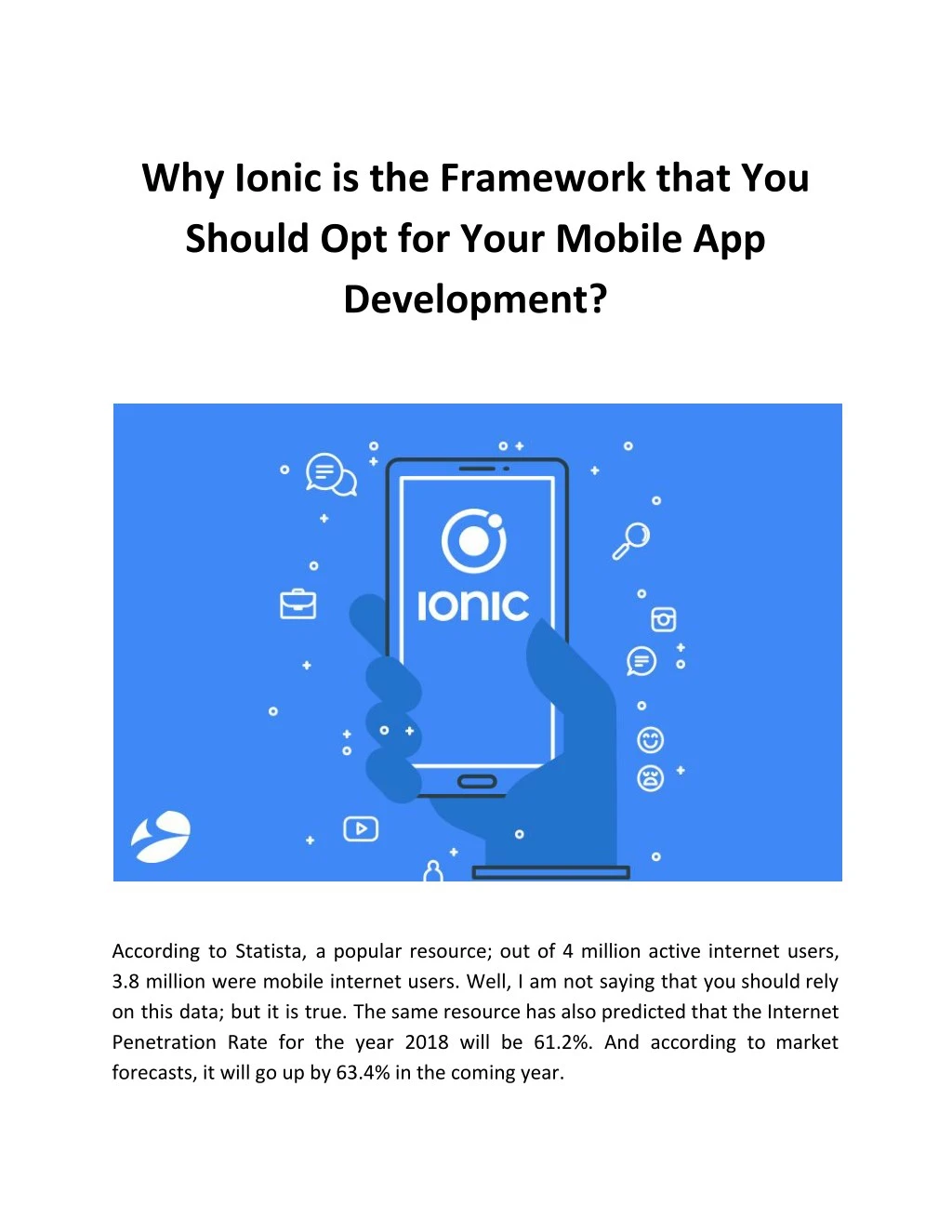 why ionic is the framework that you should