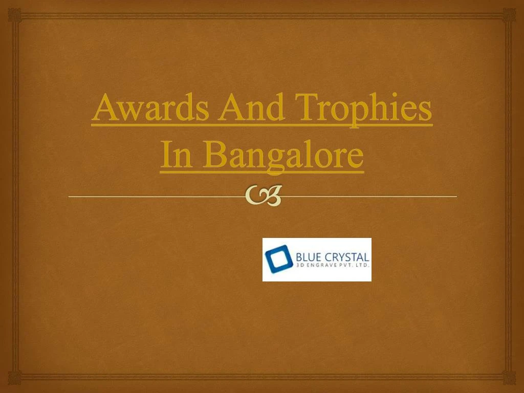 awards and trophies in bangalore