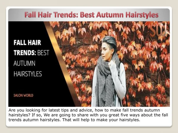 Fall Hair Trends: Best Autumn Hairstyles