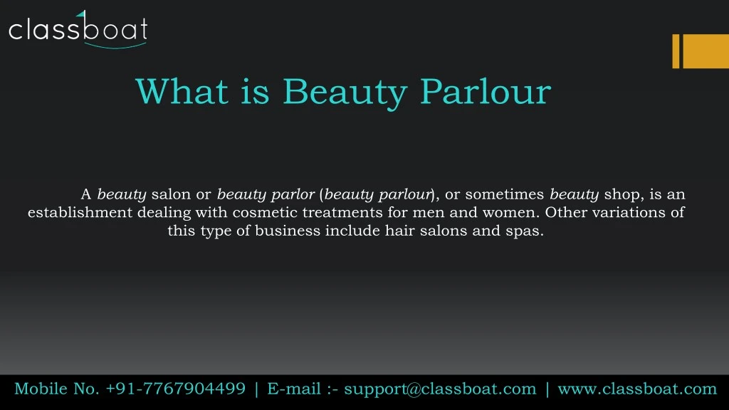 what is beauty parlour