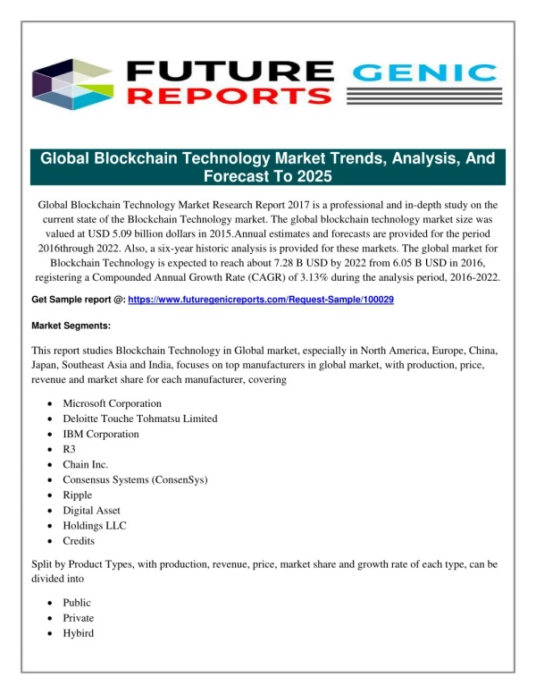 global blockchain technology market trends