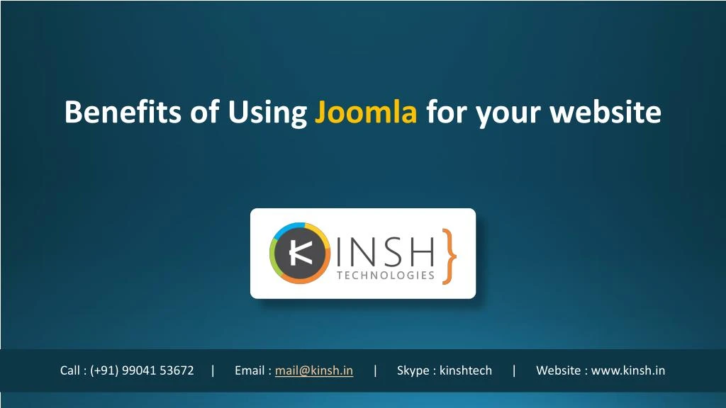 benefits of using joomla for your website